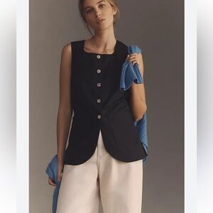 NWT Anthropologie Maeve Button-Front Vest